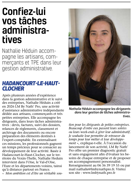 Article parution Echo du Thelle juillet 2026